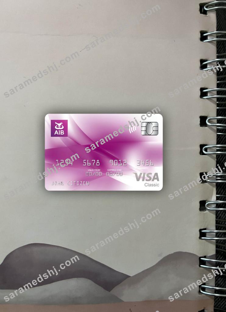 Ireland AIB bank visa classic card photolook front